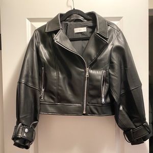 Mango Mati Black Biker Jacket
